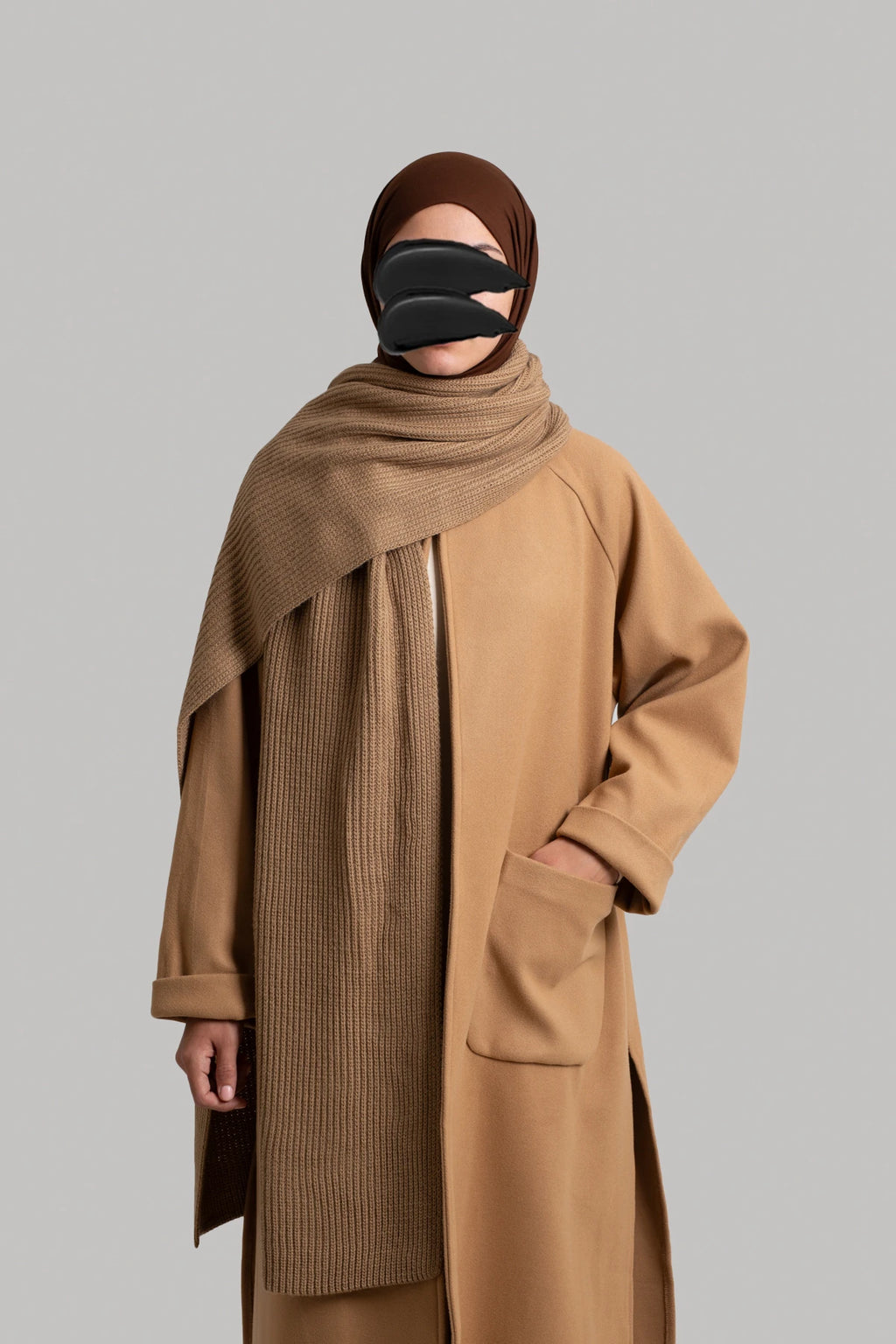 Écharpe en maille unie