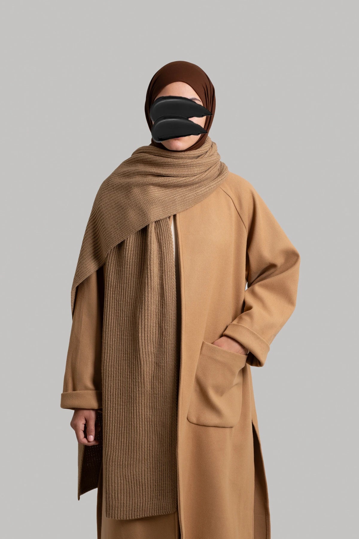 Écharpe en maille unie