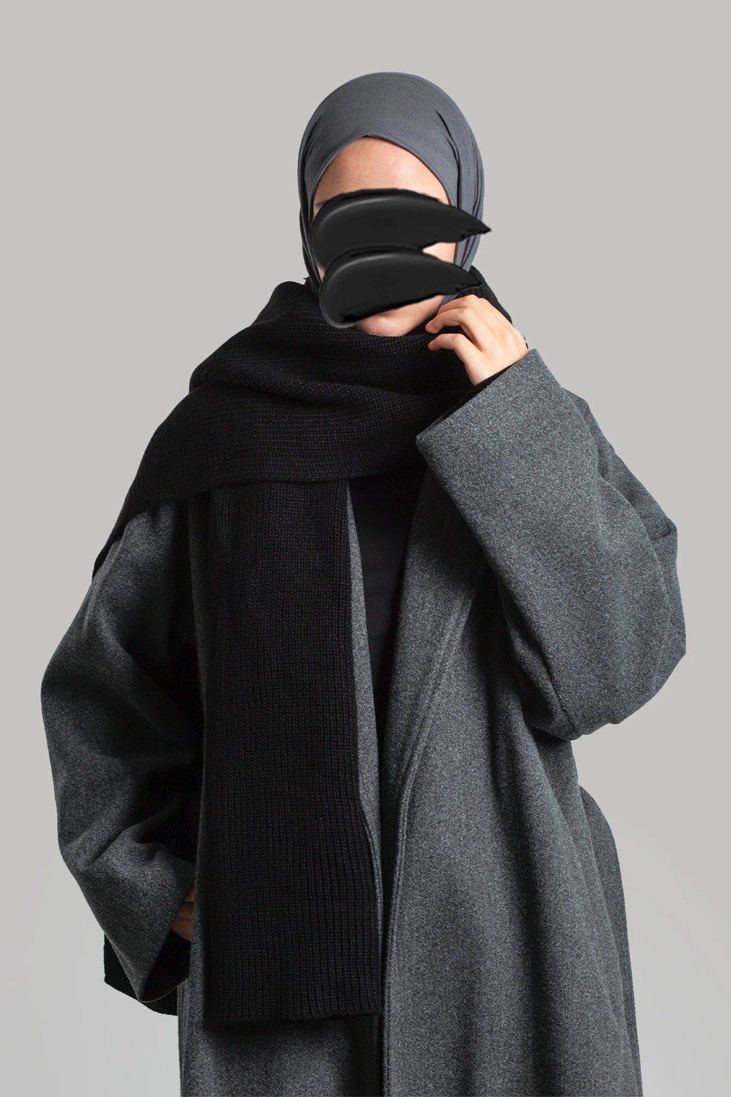 Écharpe en maille unie