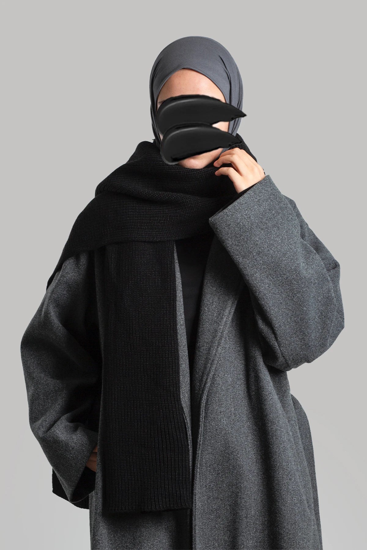 Écharpe en maille unie