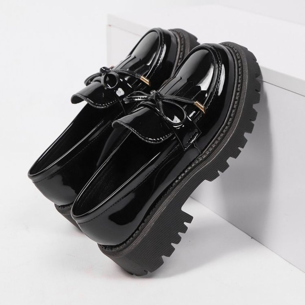 Black Glossy Loafers