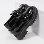 Black Glossy Loafers