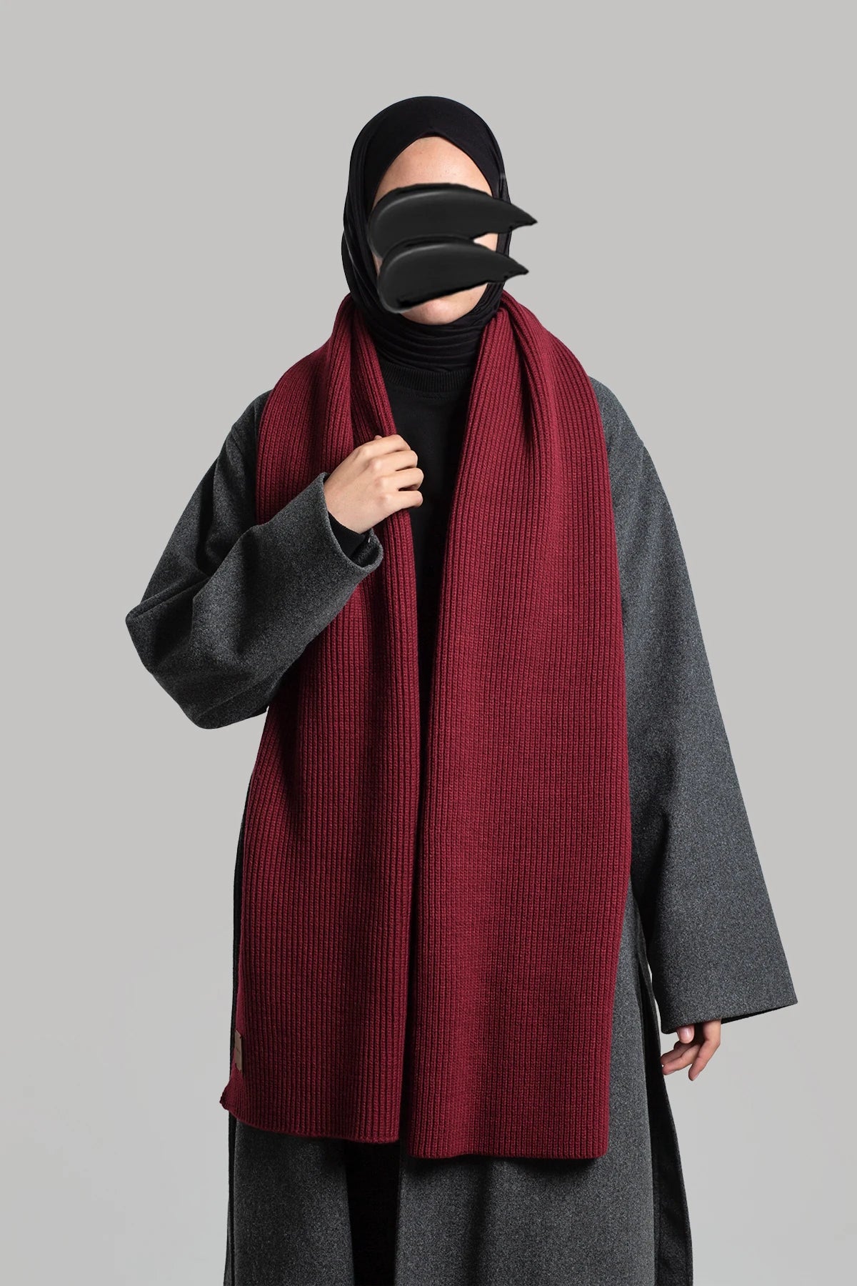 Écharpe en maille unie