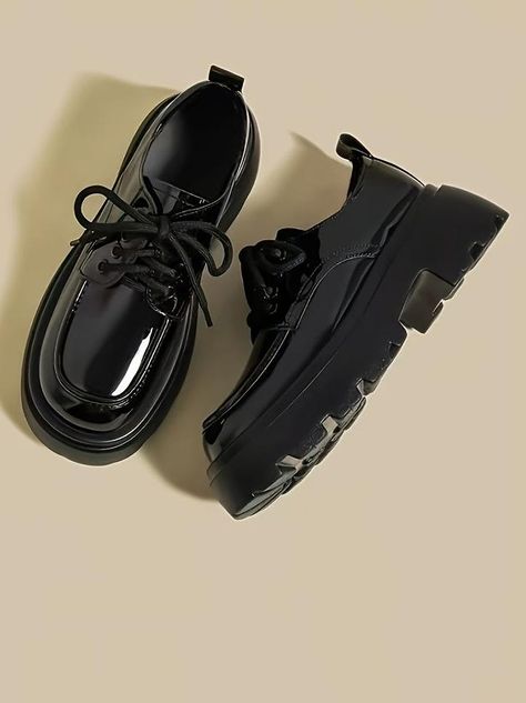 Black Glossy Loafers